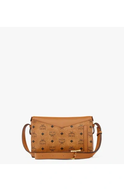 Mcm Canvas Diamant 3d Crossbody Bag In Brown