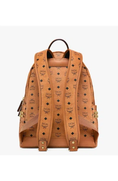 Mcm Mini Stark Side Studs Backpack In Brown