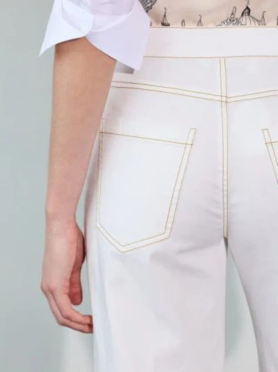 Callas Milano Lola High Density Crepe Stretch Cropped Flare Trouser In White