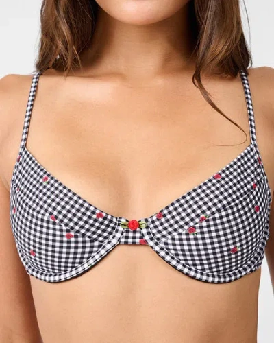 Weworewhat Full Coverage Underwire Bikini Top In Gray