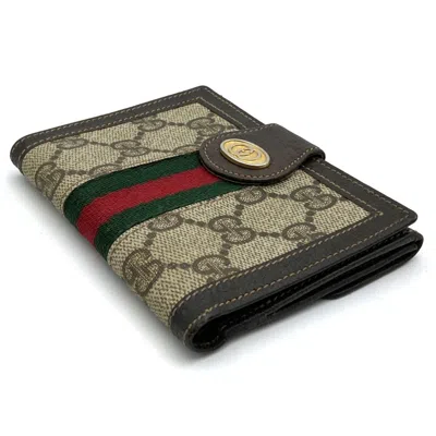 Pre-owned Gucci Brown Gg Supreme Leather Wallet (bi-fold) ()