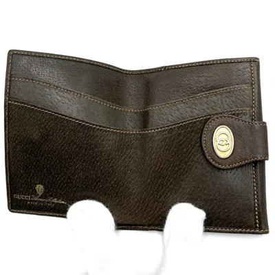 Pre-owned Gucci Brown Gg Supreme Leather Wallet (bi-fold) ()