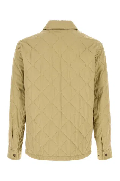 Burberry Quilted Gabardine Overshirt In Brown