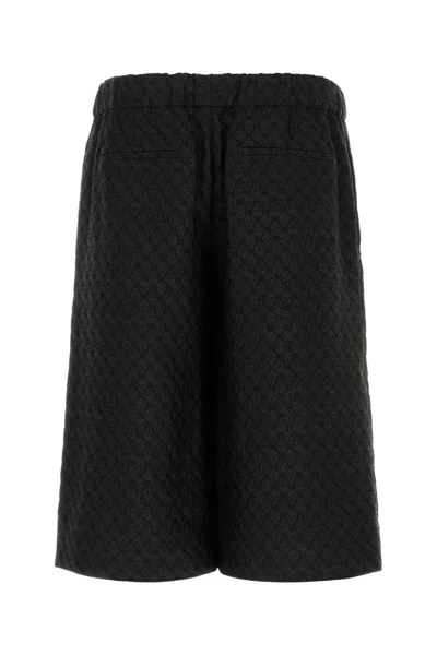Alexander Mcqueen Skull Jacquard Pattern Shorts In Black