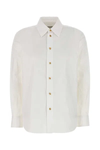 Bottega Veneta Women Classic Cotton Poplin Shirt In White