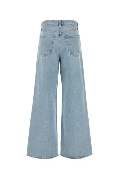 Agolde Low Curve Mid-rise Taper Jeans In Blue