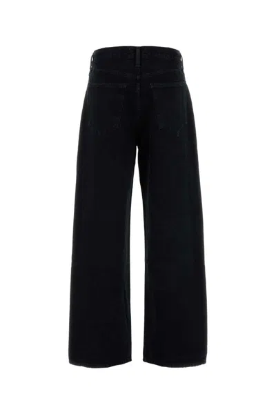 Agolde Ren High-rise Cropped Straight Jeans In Black