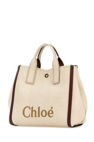 Chloé Chloe Women Sand Fabric Medium Chloe Carry Shopping Bag In Neutral