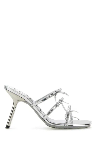 Loewe Ugg Green Rubber And Mesh Peakmod Slippers In Metallic