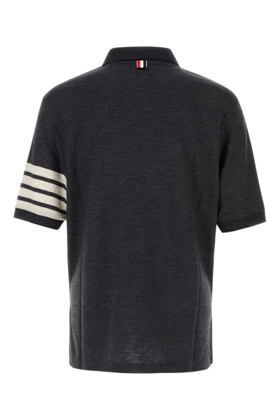 Thom Browne 4-bar Virgin Wool Jersey Polo In Black