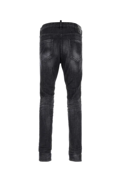 Dsquared2 Distressed Slim Fit Denim Pants In Black