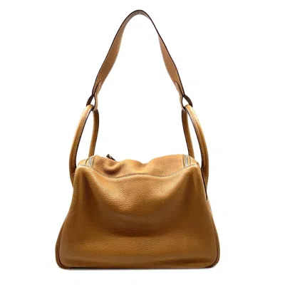 Pre-owned Hermes Brown Taurillon Clemence Leather Handbag Shoulder Bag ()