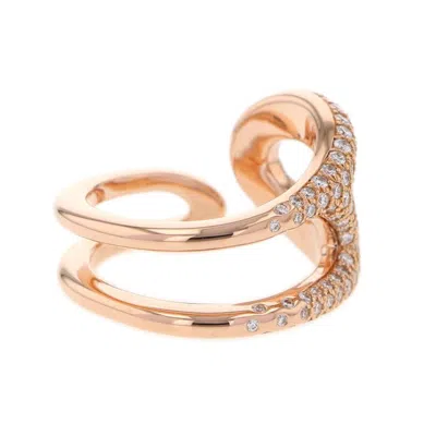 Pre-owned Hermes Pink Gold Pink Gold (18k) Band Ring ()