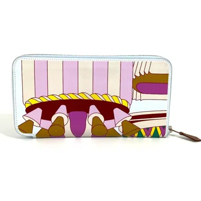 Pre-owned Hermes Silk'in Multi-color Swift Leather Long Wallet (bi-fold) ()