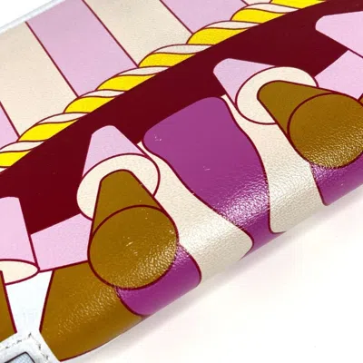 Pre-owned Hermes Silk'in Multi-color Swift Leather Long Wallet (bi-fold) ()