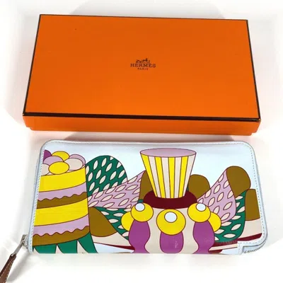 Pre-owned Hermes Silk'in Multi-color Swift Leather Long Wallet (bi-fold) ()