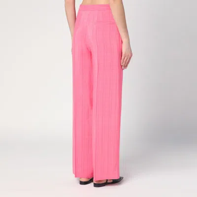 Semicouture Marlee Viscose Partial Lined Trousers In Pink