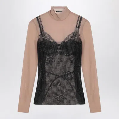 Balenciaga Trompe L Il Lingerie Top In Multi