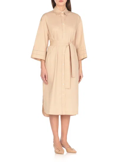 Peserico Dresses In Neutral