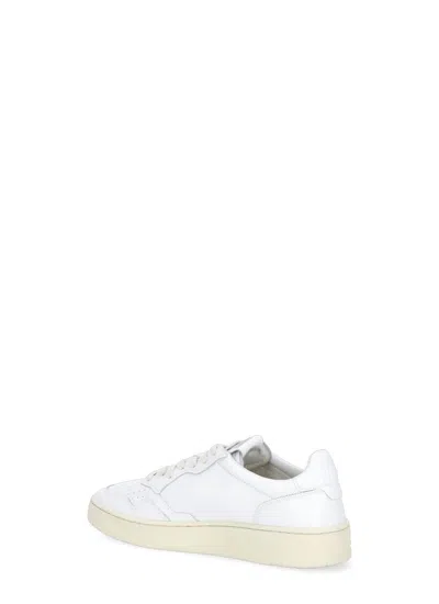Autry White Low-top Sneakers With Iconic Branding In White