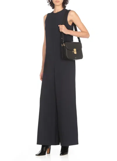 Apc Grace Small Shoulder Bag In Black Leather In Black