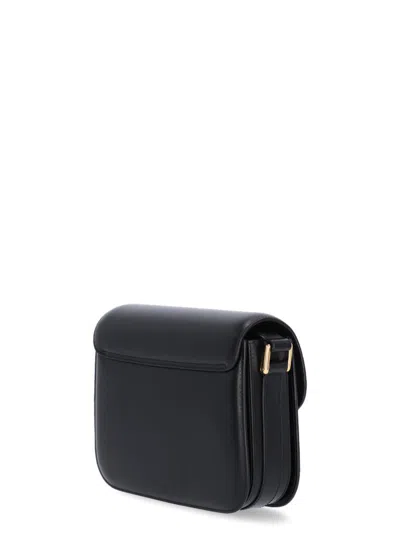 Apc Grace Small Shoulder Bag In Black Leather In Black