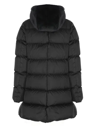 Herno Quilted Down Jacket With Hood In Black