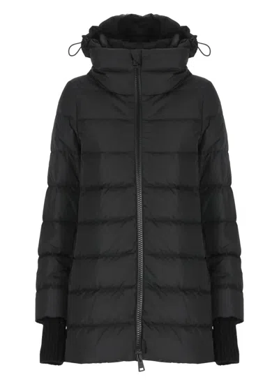 Herno A-shape Down Jacket In Black