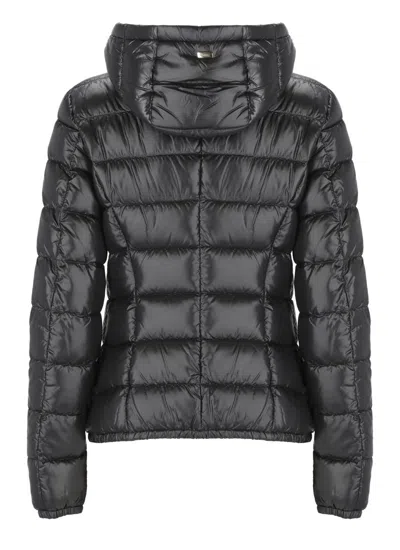 Herno Quilted Down Jacket With High Neck In Black