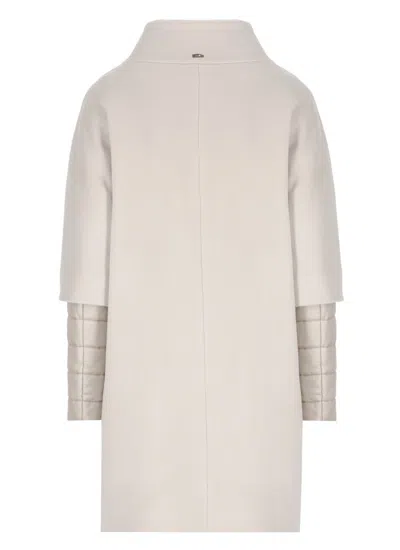 Herno Virgin Wool Coat In Sand
