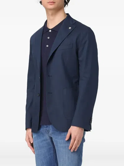 Manuel Ritz Patch-pocket Blazer In Blue