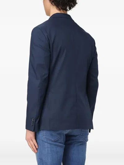 Manuel Ritz Patch-pocket Blazer In Blue