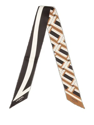 Lancel Biface Geometric Headband In Brown
