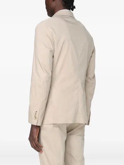 Manuel Ritz Patch Pockets Blazer In Neutral