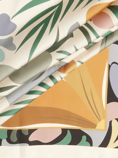 Lancel Reve De Fleurs-print Square Scarf In Multi