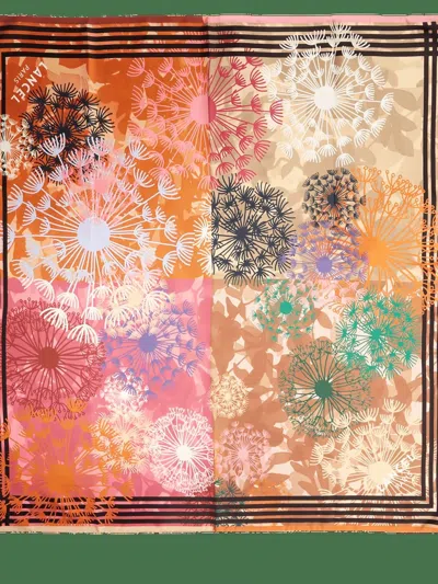 Lancel Quadri Feux D'artifice-motif Scarf In Multi