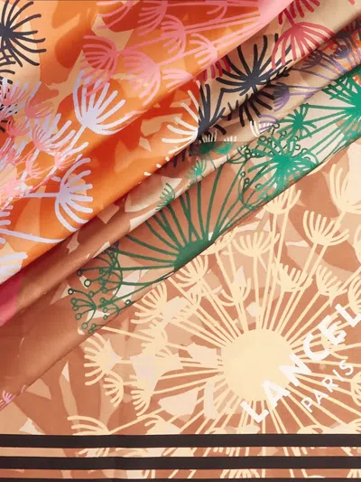 Lancel Quadri Feux D'artifice-motif Scarf In Multi