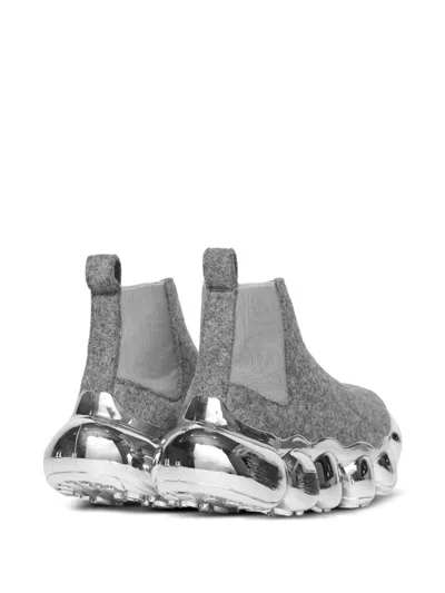 Grounds Jewelery Felt Side Gore Gray Boot In Gray