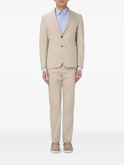 Manuel Ritz Two-button Patch-pocket Blazer In Neutral