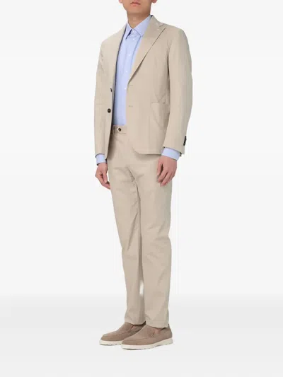 Manuel Ritz Two-button Patch-pocket Blazer In Neutral