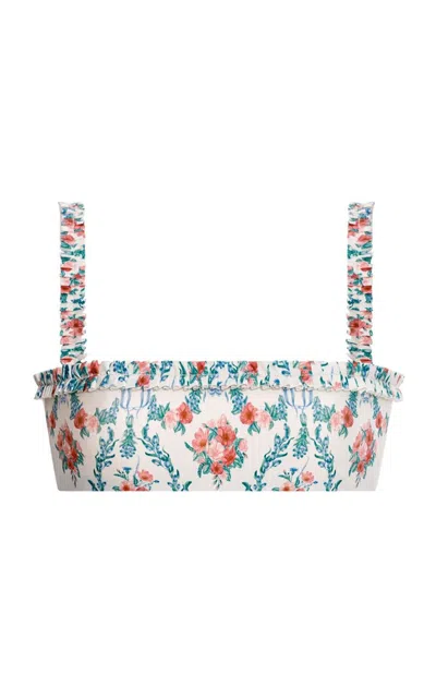 Agua By Agua Bendita Olmo Mosqueta Printed Bikini Top In Floral