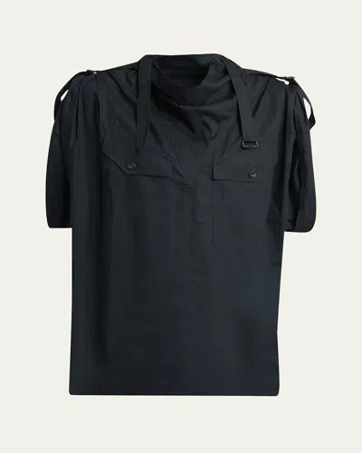 Isabel Marant Étoile Nemia Draped Utility Top In Blue