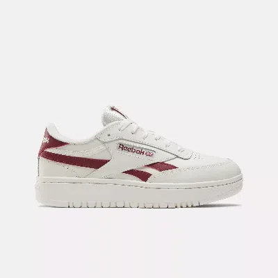Reebok Off-white & Burgundy Club C Double Revenge Sneakers