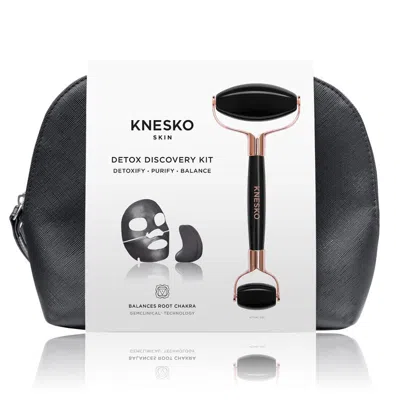 Knesko Black Pearl Detox Collagen Mask & Obsidian Gemstone Roller Discovery Kit
