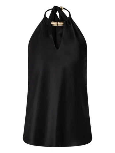 Pinko 'briscola' Halterneck Top In Black