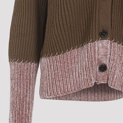 Marni Cardigan With "color Block" Pattern In Brown