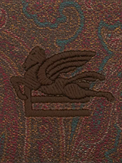 佩斯理图案刺绣细节卡夹