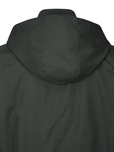 Studio Tomboy Elasticated-hem Hooded Jacket In Green