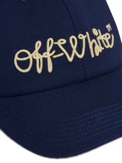 Off-white Script-logo Baseball Cap In Blue