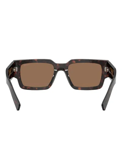 Prada Rectangle-frame Sunglasses In Brown